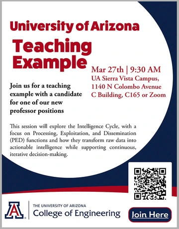 Faculty Candidate Teaching Example flier